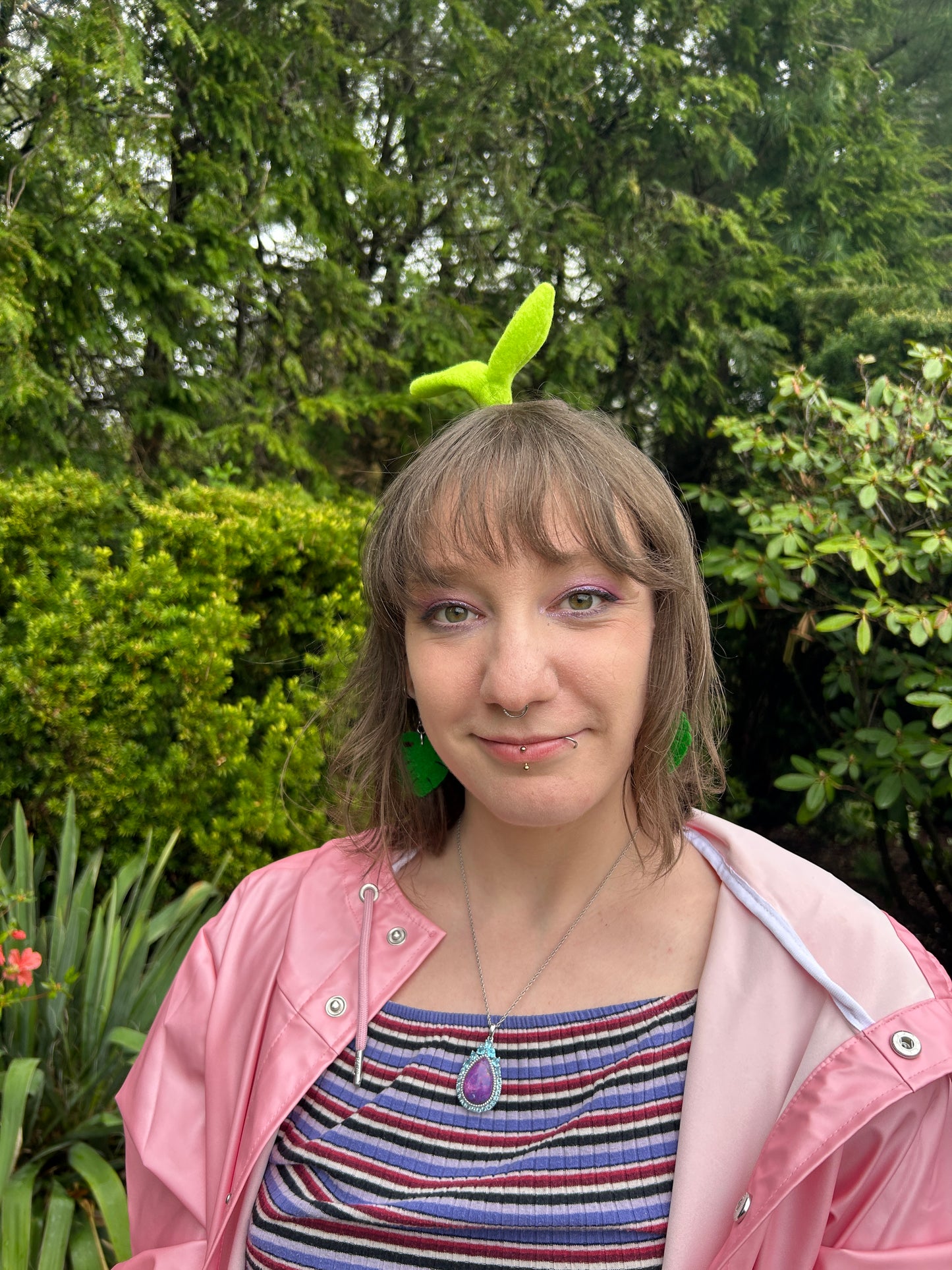 Fleece Seedling/Sprout Hair Barrette