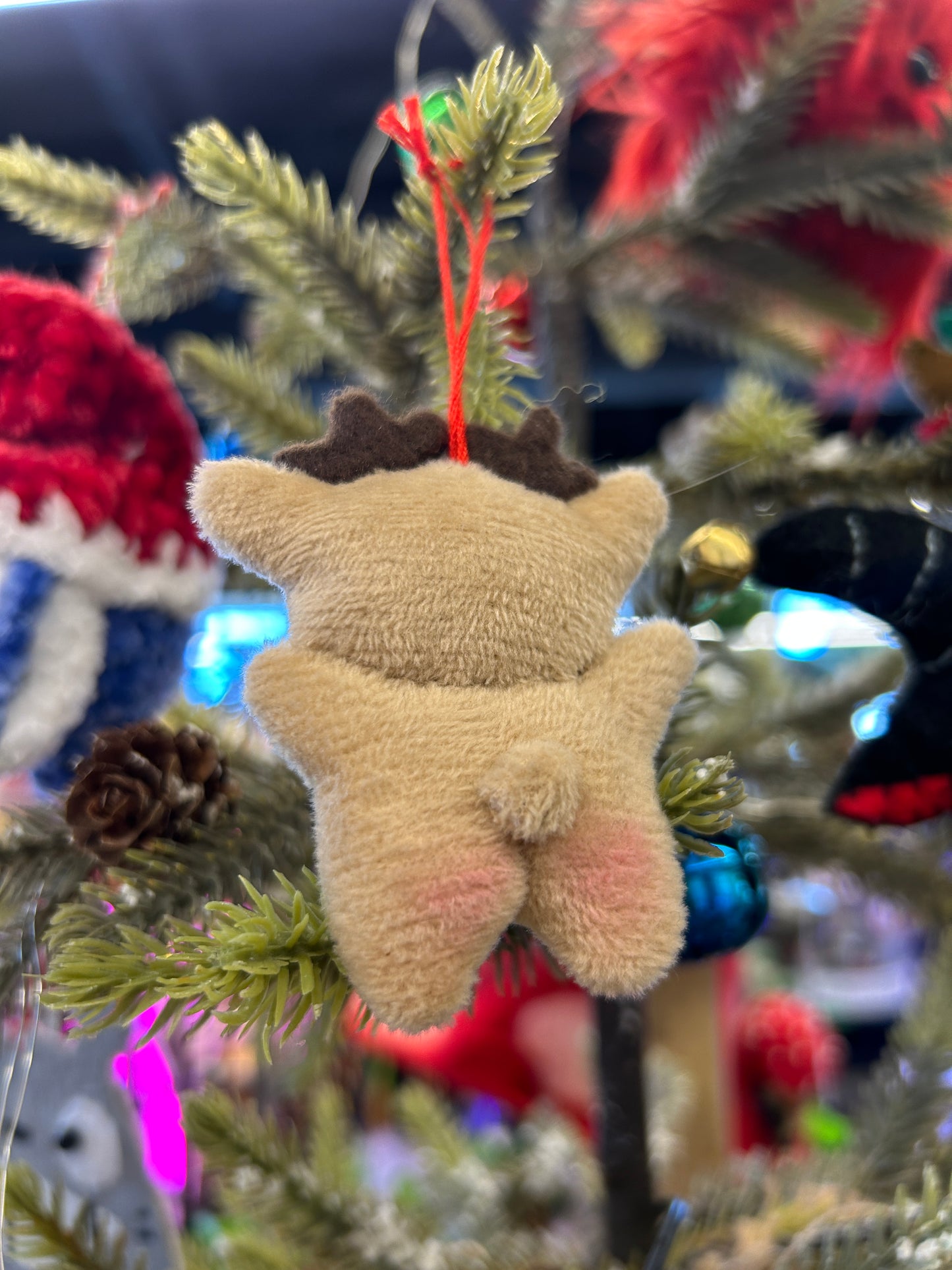 Mini Reindeer Ornament w/ Booty