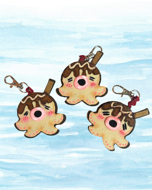 Felt Takoyaki Keychains